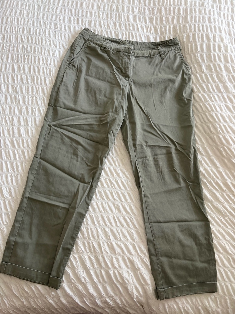 Tommy Bahama Olive Green Straight-Leg Pants